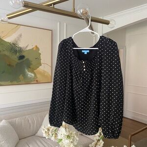 NWT Draper James Polka Dot Blouse